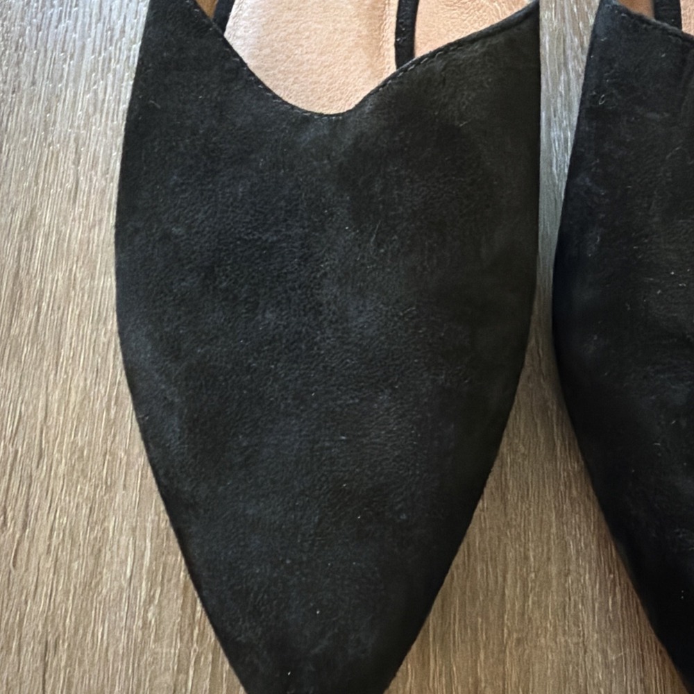 MADEWELL Women's "Remi" Black Suede Pointed Toe Slip On Mule Flats Sz 9 $90 - Picture 2 of 11